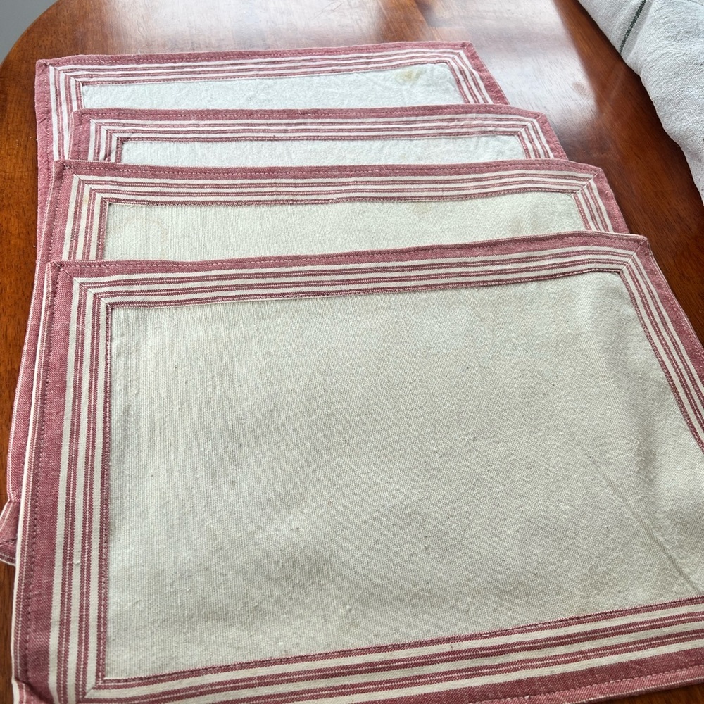 Set of Four Striped Placemats​